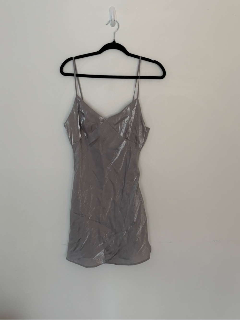 Silver Shimmer Slip Dress
